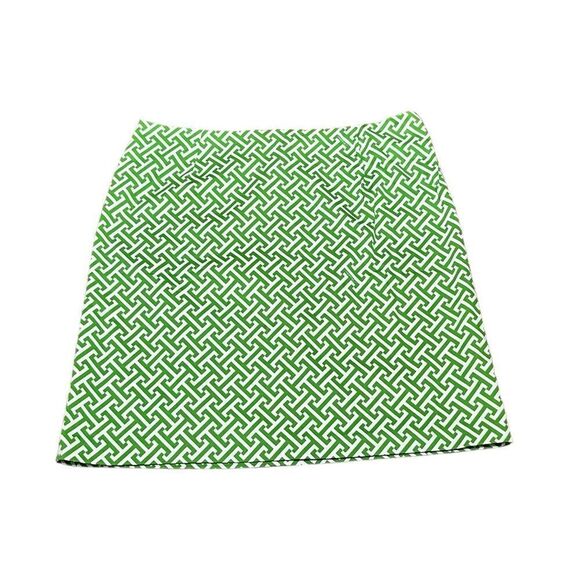 Melly M Women’s Green And White Geoprint Pencil Skirt, Size 12, NWT - Picture 2 of 8